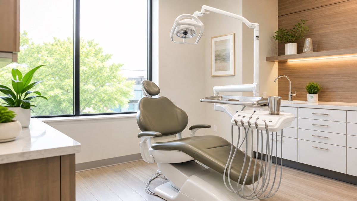 Modern dental operatory with natural light