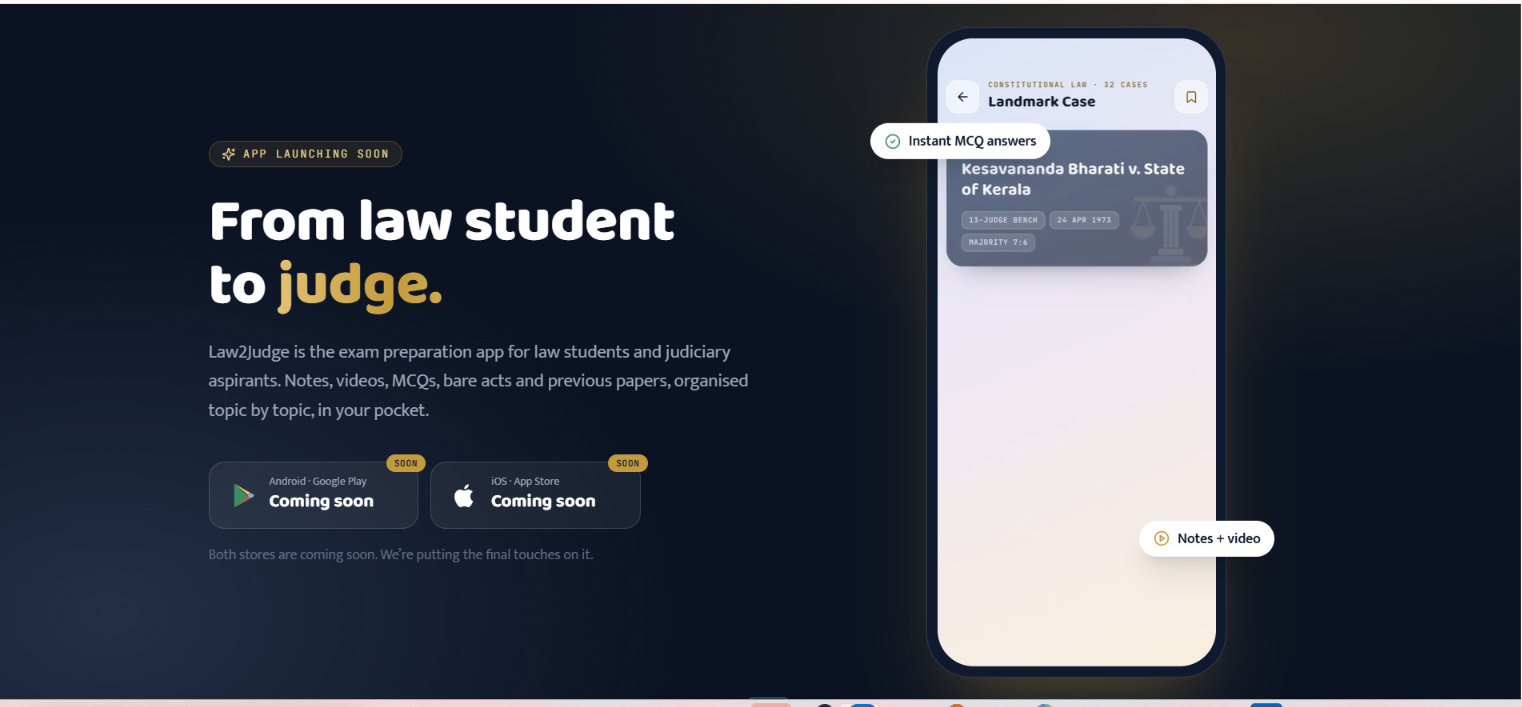 Law2Judge - Edu -tech platform